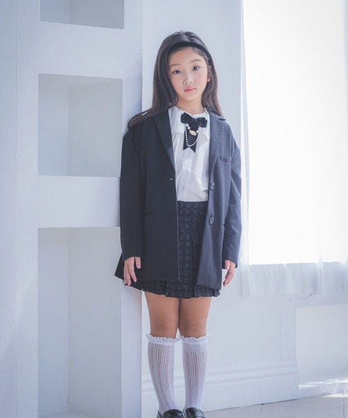 repipi armario（レピピ アルマリオ）の「【10C REPIPI】【セレモニー】ルーズジャケット（その他アウター・キッズ・ブラック系その他/ホワイト系その他・120cm/130cm）」の5枚目の写真