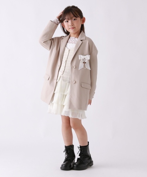 repipi armario（レピピ アルマリオ）の「【10C REPIPI】【セレモニー】ルーズジャケット（その他アウター・キッズ・ブラック系その他/ホワイト系その他・120cm/130cm）」の6枚目の写真