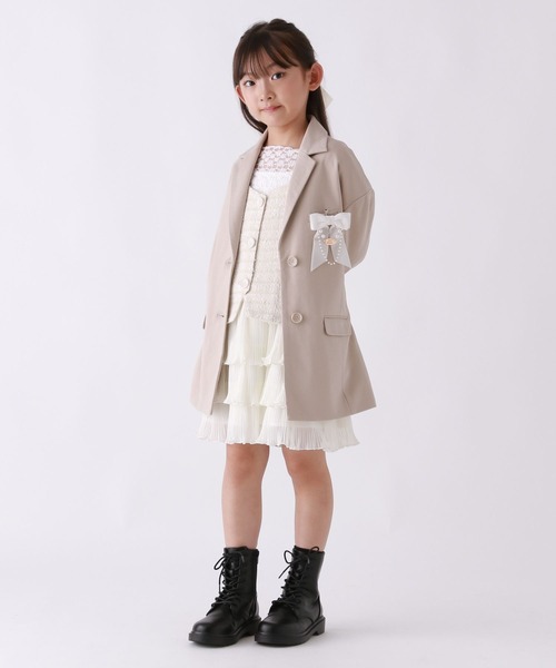 repipi armario（レピピ アルマリオ）の「【10C REPIPI】【セレモニー】ルーズジャケット（その他アウター・キッズ・ブラック系その他/ホワイト系その他・120cm/130cm）」の7枚目の写真