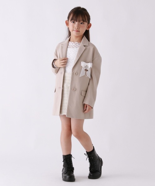 repipi armario（レピピ アルマリオ）の「【10C REPIPI】【セレモニー】ルーズジャケット（その他アウター・キッズ・ブラック系その他/ホワイト系その他・120cm/130cm）」の8枚目の写真