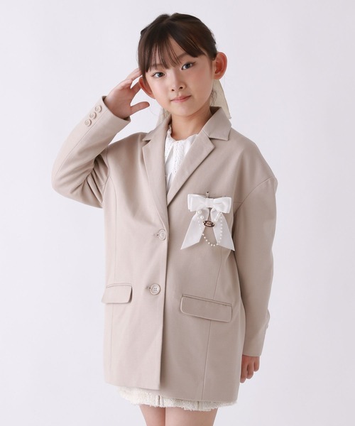 repipi armario（レピピ アルマリオ）の「【10C REPIPI】【セレモニー】ルーズジャケット（その他アウター・キッズ・ブラック系その他/ホワイト系その他・120cm/130cm）」の9枚目の写真