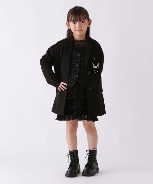 repipi armario（レピピ アルマリオ）の「【10C REPIPI】【セレモニー】ルーズジャケット（その他アウター・キッズ・ブラック系その他/ホワイト系その他・120cm/130cm）」の11枚目の写真