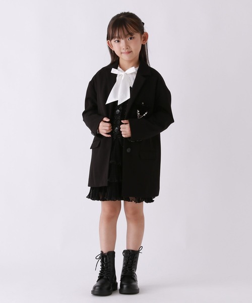 repipi armario（レピピ アルマリオ）の「【10C REPIPI】【セレモニー】ルーズジャケット（その他アウター・キッズ・ブラック系その他/ホワイト系その他・120cm/130cm）」の12枚目の写真