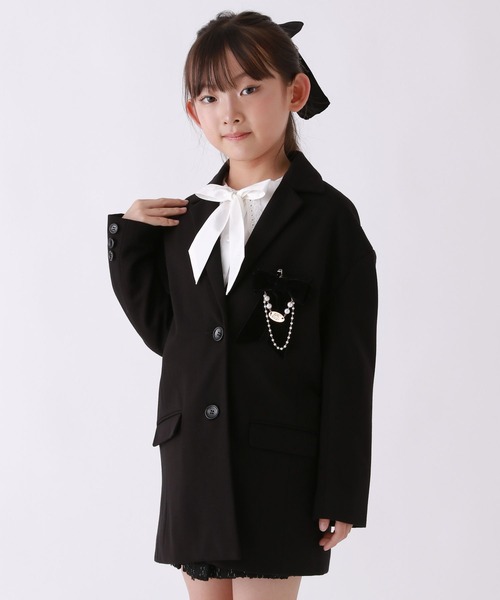 repipi armario（レピピ アルマリオ）の「【10C REPIPI】【セレモニー】ルーズジャケット（その他アウター・キッズ・ブラック系その他/ホワイト系その他・120cm/130cm）」の14枚目の写真