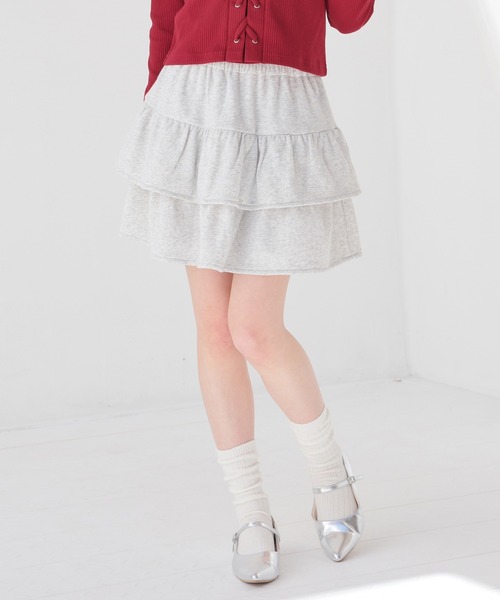 colza(コルザ)の「ティアードミニスカート(スカート・レディース・杢グレー/ブラック/アイボリー系1・L/LL/M/S/SS)」の11枚目の写真