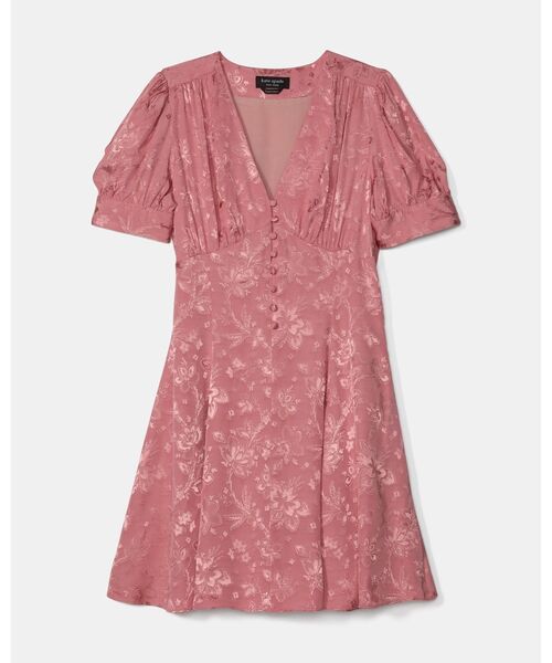 kate spade new york（ケイトスペード ニューヨーク）の「フルイド ジャカード パフ スリーブ ミニ ドレス（ワンピース・レディース・ピンク・4/2/0）」の5枚目の写真