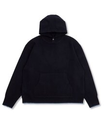 シェルボタンニットフードネイビー
