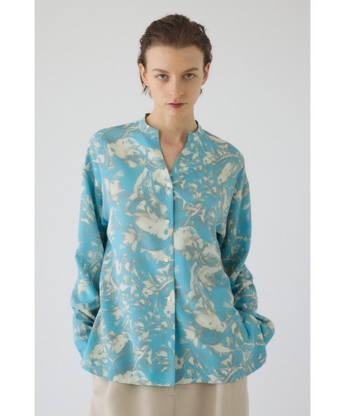 RIM.ARK(リムアーク)の「Air turbulence painting blouse エアタービュランス ペインティングブラウス(シャツ/ブラウス・レディース・ライトブルー/ネイビー・FREE)」の8枚目の写真