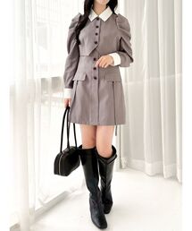 dazzlin（ダズリン）の「パフスリーブレイヤードミニワンピース（ワンピース）」