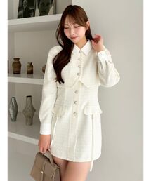 dazzlin（ダズリン）の「パフスリーブレイヤードミニワンピース（ワンピース）」