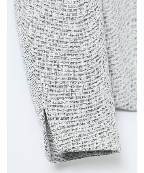 m.f.editorial(エムエフエディトリアル)の「【ストレッチ セレモニー ハレの日】m.f.エディトリアルレディース スラブシャーク ノーカラージャケット(スーツジャケット・レディース・ネイビー/グレー・X-LARGE/LARGE/MEDIUM)」の12枚目の写真