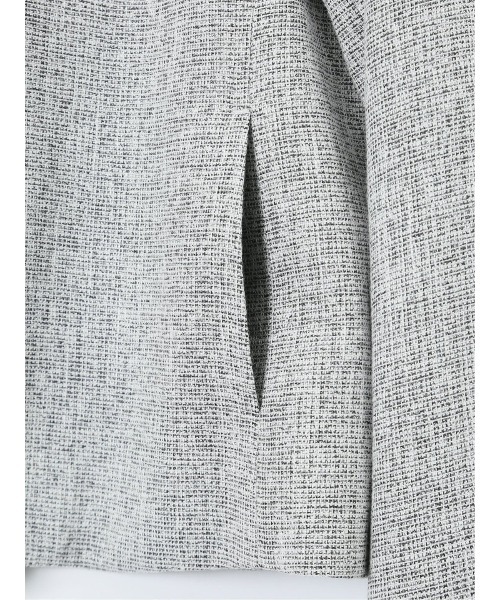 m.f.editorial(エムエフエディトリアル)の「【ストレッチ セレモニー ハレの日】m.f.エディトリアルレディース スラブシャーク ノーカラージャケット(スーツジャケット・レディース・ネイビー/グレー・X-LARGE/LARGE/MEDIUM)」の13枚目の写真