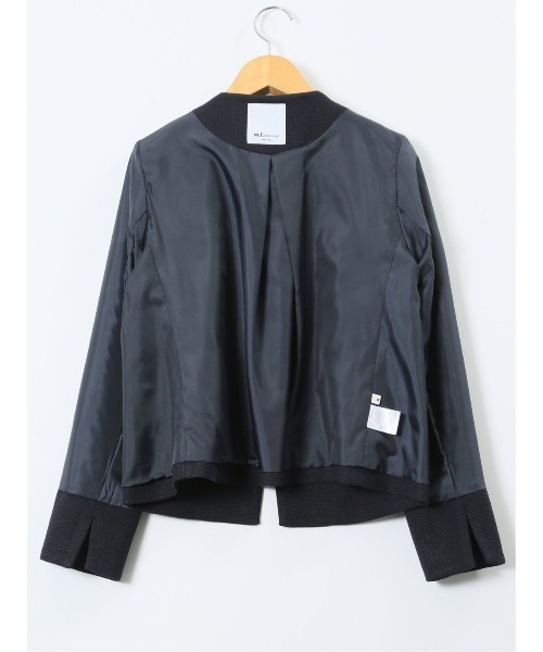 m.f.editorial(エムエフエディトリアル)の「【ストレッチ セレモニー ハレの日】m.f.エディトリアルレディース スラブシャーク ノーカラージャケット(スーツジャケット・レディース・ネイビー/グレー・X-LARGE/LARGE/MEDIUM)」の16枚目の写真