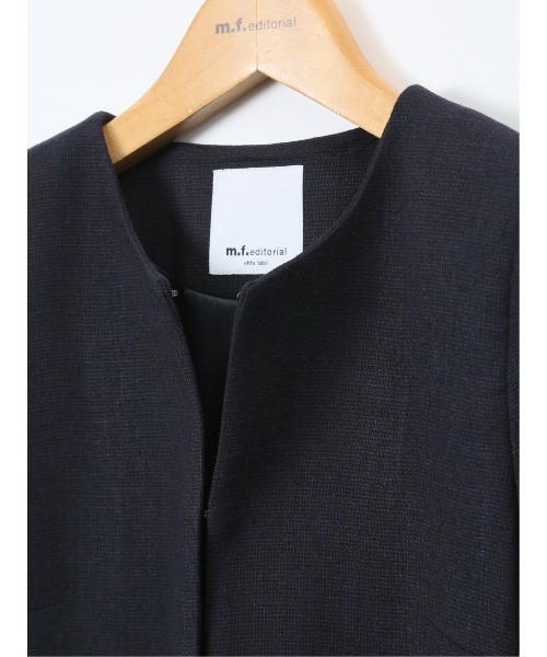 m.f.editorial(エムエフエディトリアル)の「【ストレッチ セレモニー ハレの日】m.f.エディトリアルレディース スラブシャーク ノーカラージャケット(スーツジャケット・レディース・ネイビー/グレー・X-LARGE/LARGE/MEDIUM)」の19枚目の写真