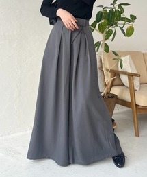 スカーチョ タックデザインスーパーワイドパンツ