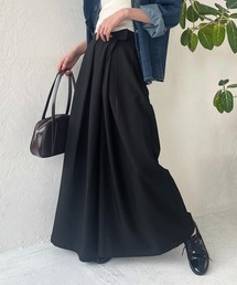 スカーチョ タックデザインスーパーワイドパンツ