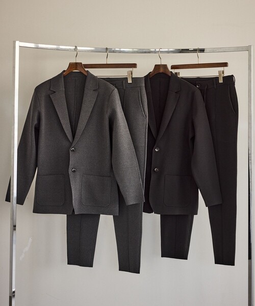 JUN STANDARD PICKS(ジュンスタンダードピックス)の「ミラノリブGOOD FITパンツ/セットアップ対応(その他パンツ・メンズ・グレー/グレー系その他/ブラック・LL/M/L)」の12枚目の写真
