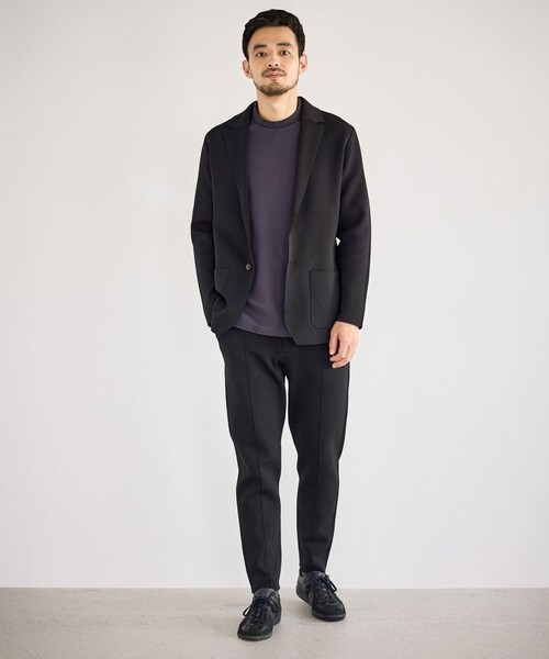 JUN STANDARD PICKS(ジュンスタンダードピックス)の「ミラノリブGOOD FITパンツ/セットアップ対応(その他パンツ・メンズ・グレー/グレー系その他/ブラック・LL/M/L)」の4枚目の写真