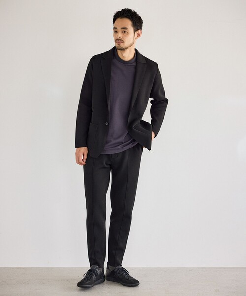 JUN STANDARD PICKS(ジュンスタンダードピックス)の「ミラノリブGOOD FITパンツ/セットアップ対応(その他パンツ・メンズ・グレー/グレー系その他/ブラック・LL/M/L)」の5枚目の写真