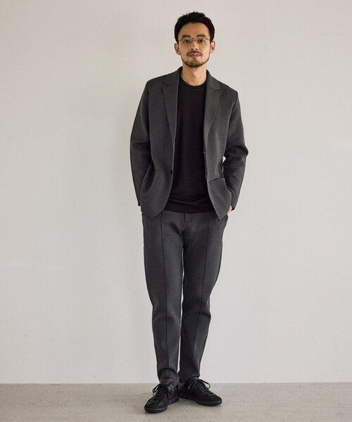 JUN STANDARD PICKS(ジュンスタンダードピックス)の「ミラノリブGOOD FITパンツ/セットアップ対応(その他パンツ・メンズ・グレー/グレー系その他/ブラック・LL/M/L)」の7枚目の写真