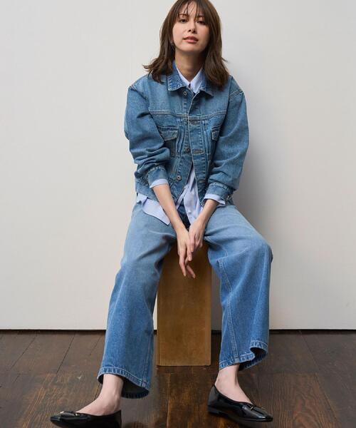 OPAQUE.CLIP（オペークドットクリップ）の「デニムジャケット【洗濯機OK】（デニムジャケット・レディース・ブルー系その他/ブルー・38/40）」の4枚目の写真