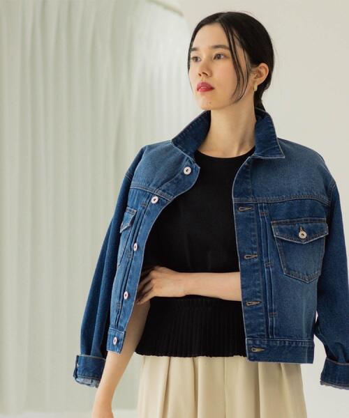 OPAQUE.CLIP（オペークドットクリップ）の「デニムジャケット【洗濯機OK】（デニムジャケット・レディース・ブルー系その他/ブルー・38/40）」の5枚目の写真