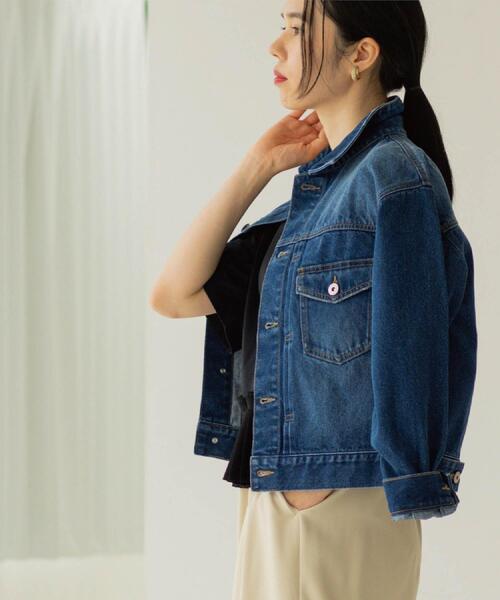OPAQUE.CLIP（オペークドットクリップ）の「デニムジャケット【洗濯機OK】（デニムジャケット・レディース・ブルー系その他/ブルー・38/40）」の6枚目の写真