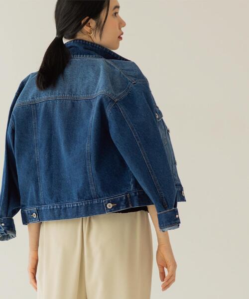OPAQUE.CLIP（オペークドットクリップ）の「デニムジャケット【洗濯機OK】（デニムジャケット・レディース・ブルー系その他/ブルー・38/40）」の7枚目の写真