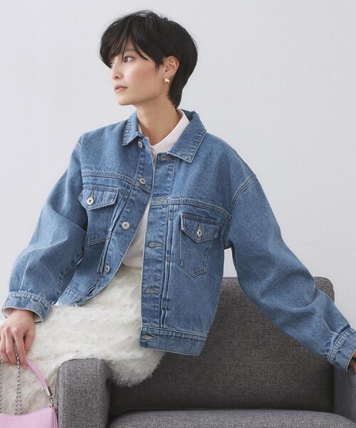 OPAQUE.CLIP（オペークドットクリップ）の「デニムジャケット【洗濯機OK】（デニムジャケット・レディース・ブルー系その他/ブルー・38/40）」の8枚目の写真