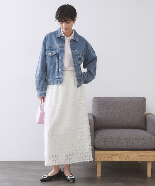 OPAQUE.CLIP（オペークドットクリップ）の「デニムジャケット【洗濯機OK】（デニムジャケット・レディース・ブルー系その他/ブルー・38/40）」の10枚目の写真