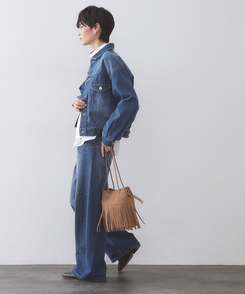 OPAQUE.CLIP（オペークドットクリップ）の「デニムジャケット【洗濯機OK】（デニムジャケット・レディース・ブルー系その他/ブルー・38/40）」の15枚目の写真