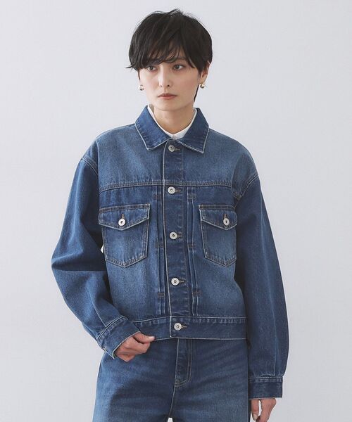 OPAQUE.CLIP（オペークドットクリップ）の「デニムジャケット【洗濯機OK】（デニムジャケット・レディース・ブルー系その他/ブルー・38/40）」の17枚目の写真