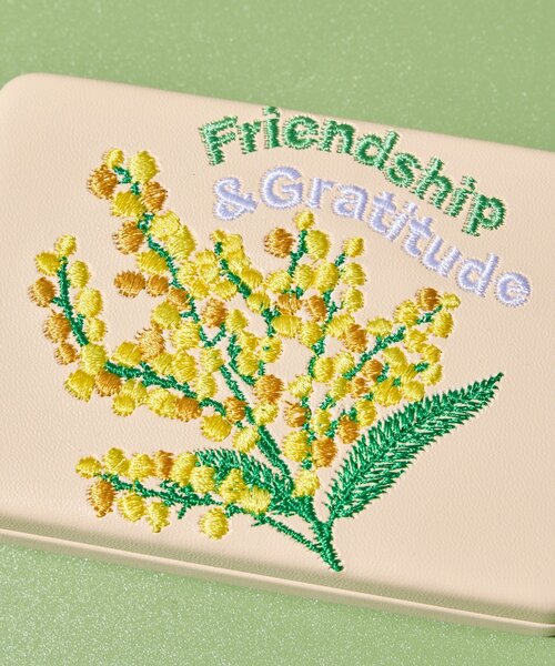 BIRTHDAY BAR（バースデイバー）の「flower刺繍ケース（ポーチ・レディース・イエロー/ピンク/シルバー・0）」の6枚目の写真