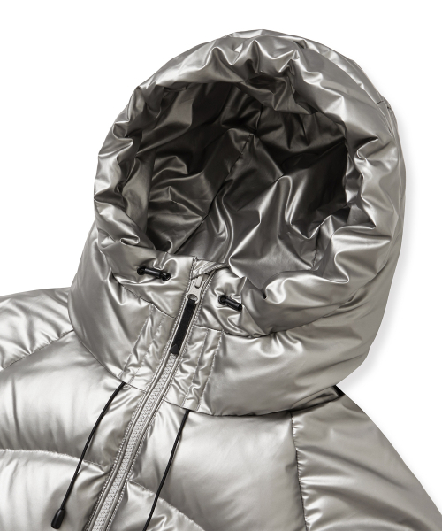 BROWNBREATH(ブラウンブレス)の「W CROP HOODIE DOWN JUMPER - SILVER(ダウンジャケット/コート・レディース・その他・S)」の3枚目の写真