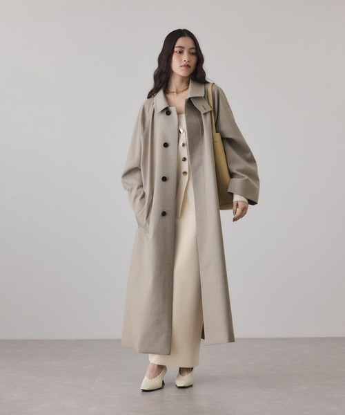 サステナブル】バルマカーンマキシコート（ステンカラーコート）｜ADAM