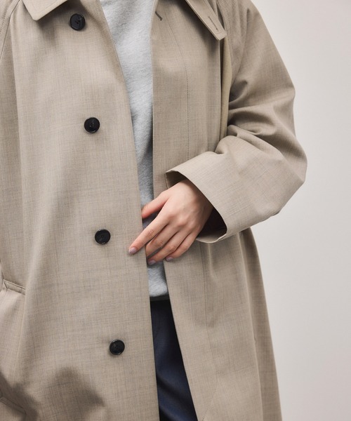 サステナブル】バルマカーンマキシコート（ステンカラーコート）｜ADAM