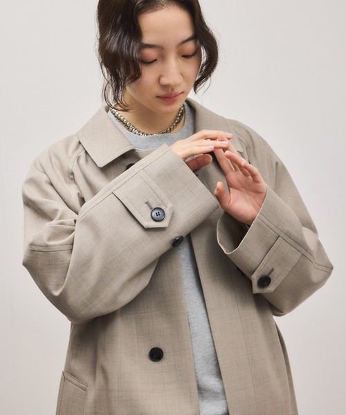 サステナブル】バルマカーンマキシコート（ステンカラーコート）｜ADAM