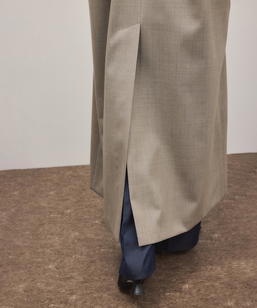 ADAM ET ROPE'（アダムエロペ）の「【サステナブル】バルマカーンマキシコート（ステンカラーコート・レディース・ベージュ・36/38）」の11枚目の写真