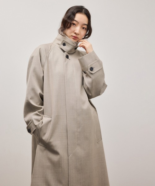 サステナブル】バルマカーンマキシコート（ステンカラーコート）｜ADAM