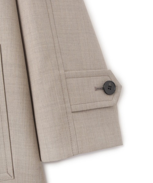 ADAM ET ROPE'（アダムエロペ）の「【サステナブル】バルマカーンマキシコート（ステンカラーコート・レディース・ベージュ・36/38）」の18枚目の写真