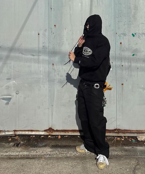 CRIGUN(クリガン)の「CAMO APPLIQUE HOODIE BLACK(パーカー・レディース・ブラック・MEDIUM/LARGE/X-LARGE/XX-LARGE)」の2枚目の写真