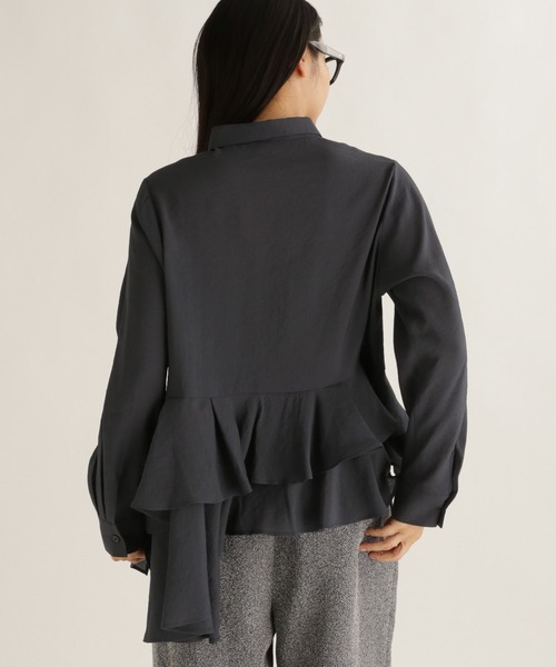 studio CLIP(スタディオクリップ)の「【daily CLIP】アシメフリフリシャツ(シャツ/ブラウス・レディース・ホワイト/ライトグリーン/チャコール・FREE)」の18枚目の写真