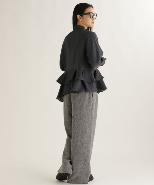 studio CLIP(スタディオクリップ)の「【daily CLIP】アシメフリフリシャツ(シャツ/ブラウス・レディース・ホワイト/ライトグリーン/チャコール・FREE)」の22枚目の写真