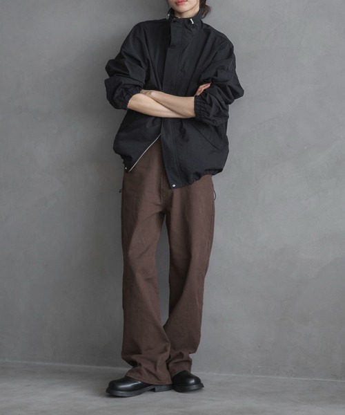 feepur(フェピュール)の「ダブルジップナイロンブルゾン(ナイロンジャケット・レディース・ブラック/ブラウン・MEDIUM)」の3枚目の写真
