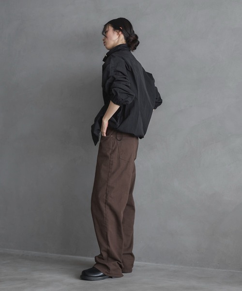 feepur(フェピュール)の「ダブルジップナイロンブルゾン(ナイロンジャケット・レディース・ブラック/ブラウン・MEDIUM)」の5枚目の写真