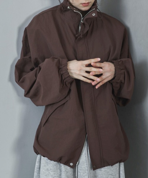 feepur(フェピュール)の「ダブルジップナイロンブルゾン(ナイロンジャケット・レディース・ブラック/ブラウン・MEDIUM)」の21枚目の写真