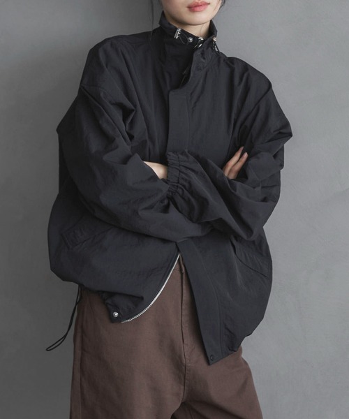 feepur(フェピュール)の「ダブルジップナイロンブルゾン(ナイロンジャケット・レディース・ブラック/ブラウン・MEDIUM)」の10枚目の写真