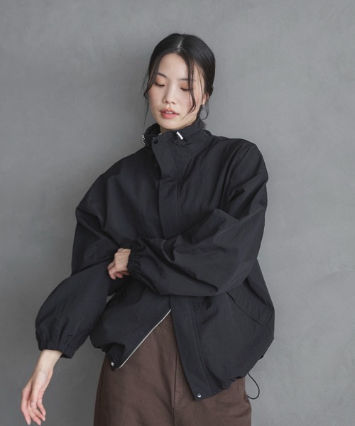 feepur(フェピュール)の「ダブルジップナイロンブルゾン(ナイロンジャケット・レディース・ブラック/ブラウン・MEDIUM)」の11枚目の写真