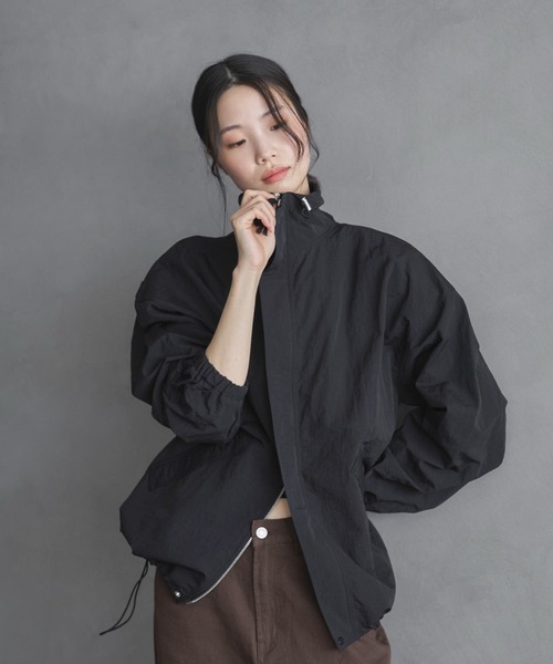 feepur(フェピュール)の「ダブルジップナイロンブルゾン(ナイロンジャケット・レディース・ブラック/ブラウン・MEDIUM)」の12枚目の写真