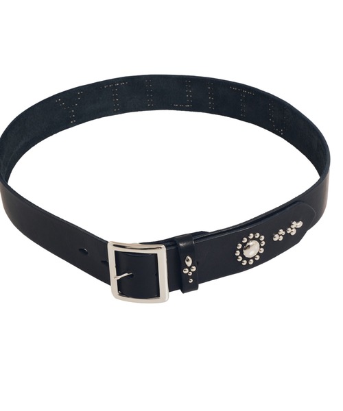 EFFECTEN(エフェクテン)の「【EFFECTEN】UTILITY Studs Leather Belt(ベルト・メンズ・ブラック・FREE/34inc)」の7枚目の写真